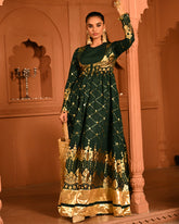Green sitara Anarkali
